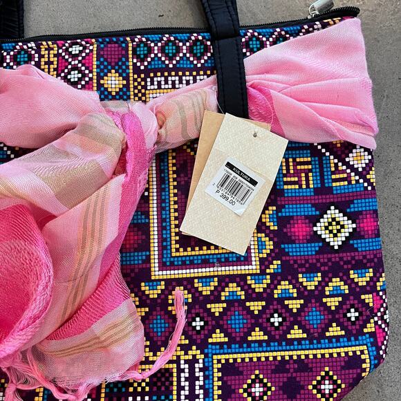 Kultura Tropika Batik Filipino zipper handbag purse tote bad accessory scarf NEW - Picture 5 of 8